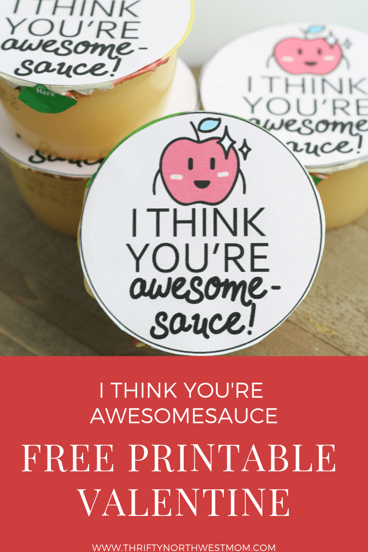 Diy Printable Valentine Cards For Applesauce - Thrifty Nw Mom within Free Printable Applesauce Valentine Printable