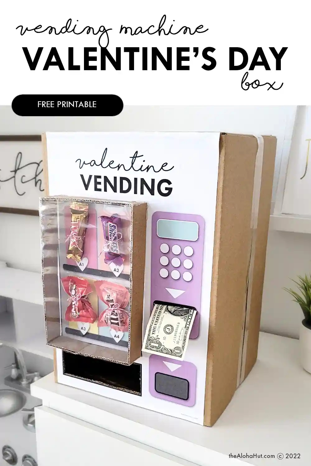 Easy Valentine'S Day Boxes – Valentine Vending Machine - The Aloha Hut throughout Printable Valentine Box Decorations