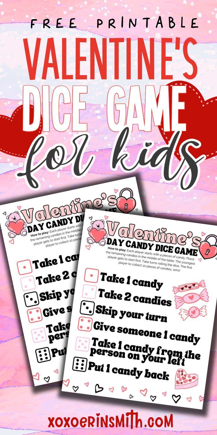 Easy Valentine'S Day Game For Kids Printable regarding Free Printable Valentine'S Day Games