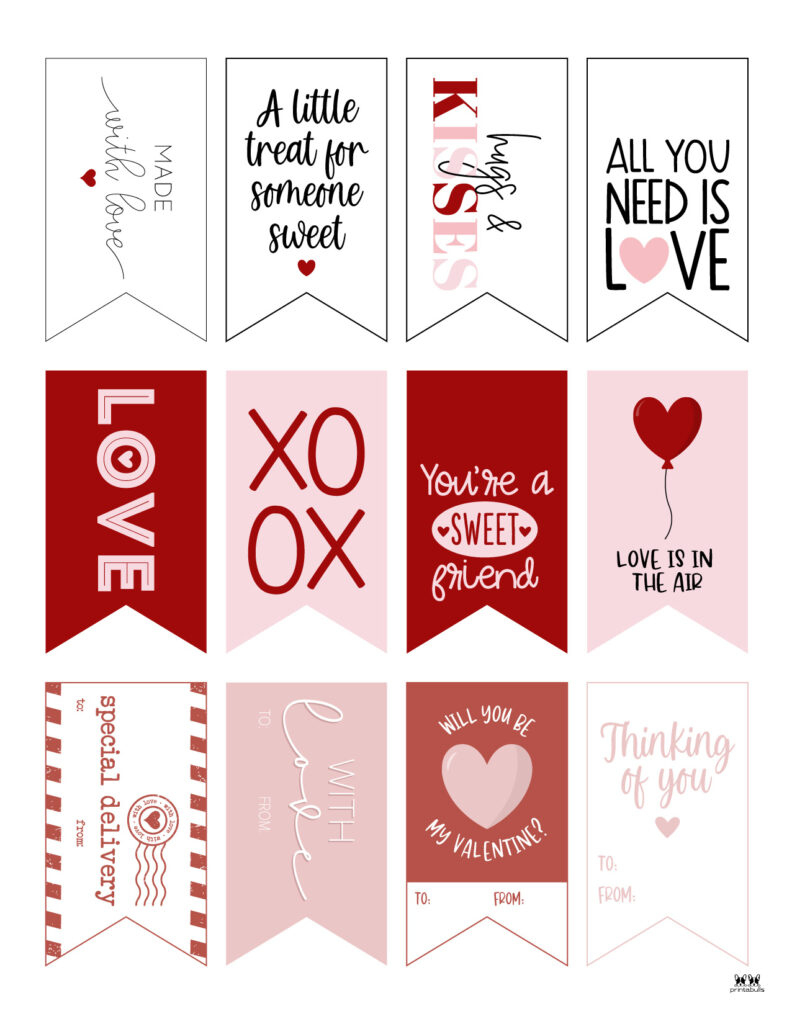 Editable Valentine 20 Free Printable Valentine&amp;#039;S Day Gift Tags within Printable Valentine Gift Tag
