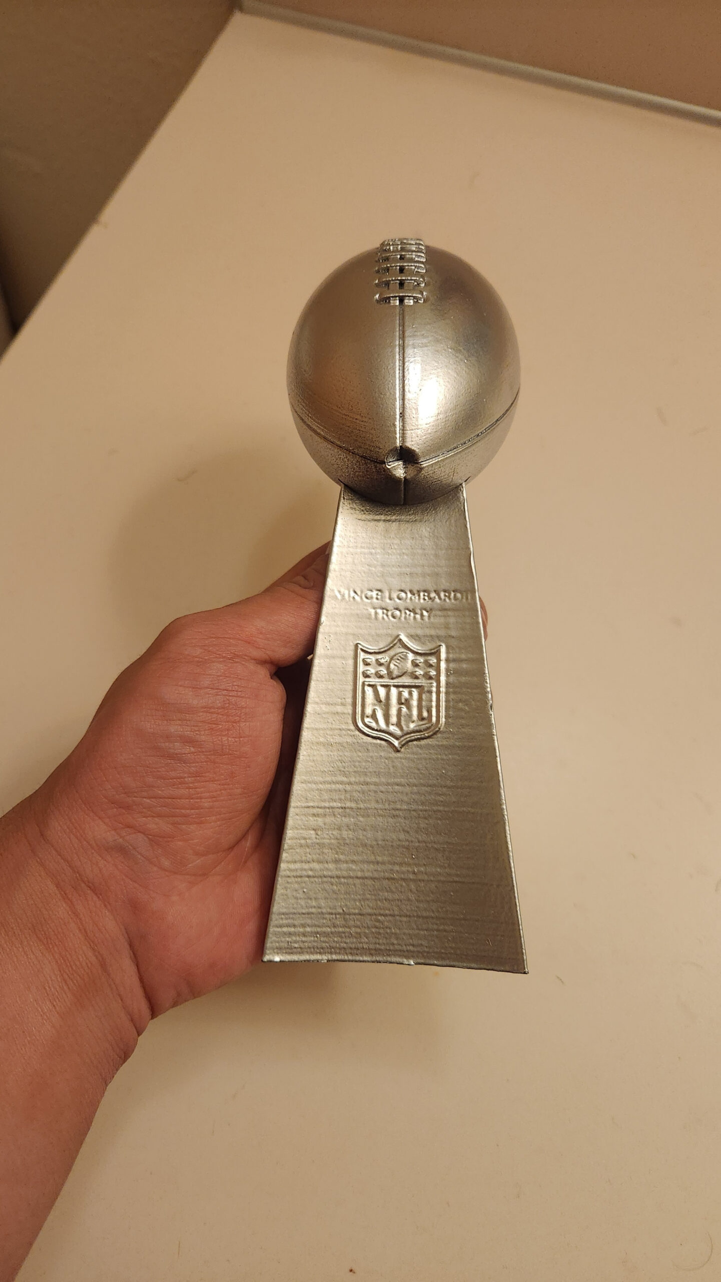 🏆 Nfl Superbowl Vince Lombardi Trophy Real Size・3D Print With inside Printable Super Bowl Trophy
