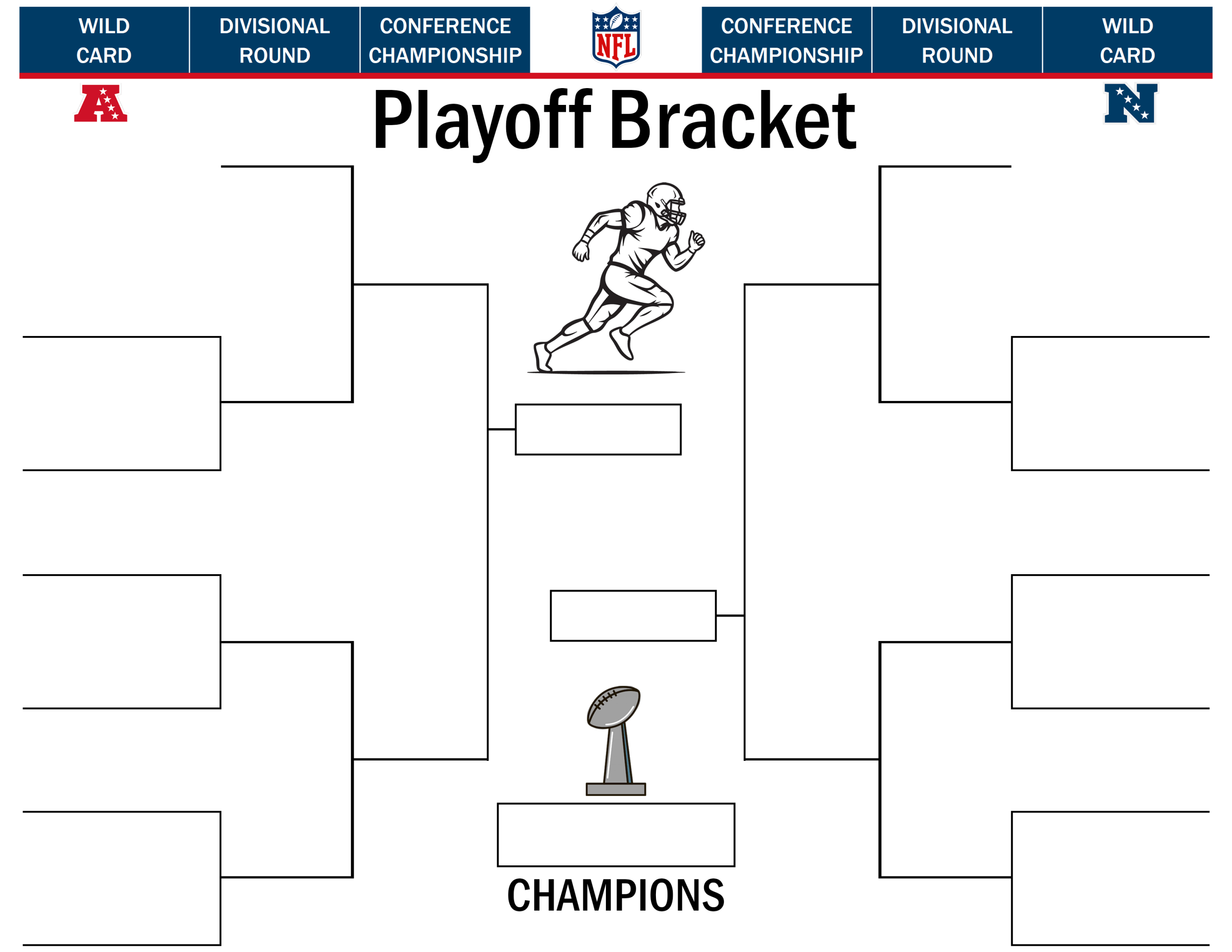 Fill This Blank Nfl Playoff Bracket: Printable 2026 Super Bowl in 2026 Super Bowl Bracket Printable