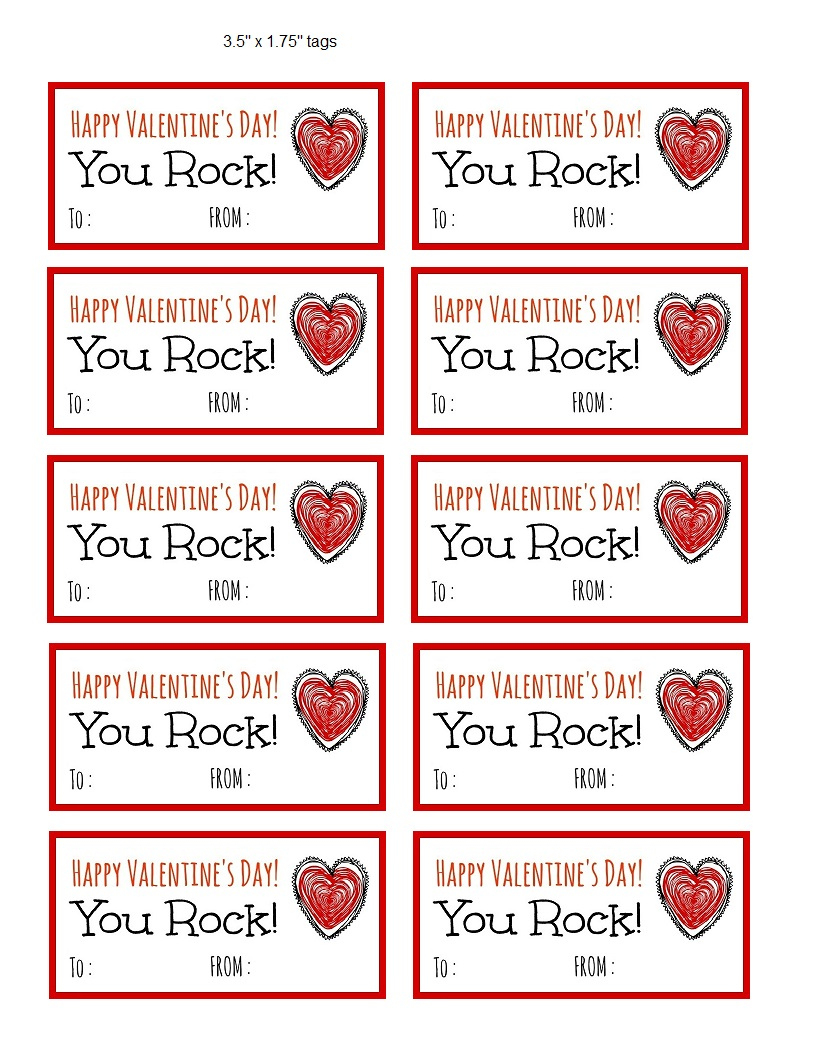 Finding Bonggamom: Valentine&amp;#039;S Day Printables: You Rock! regarding You Rock Valentine Printable
