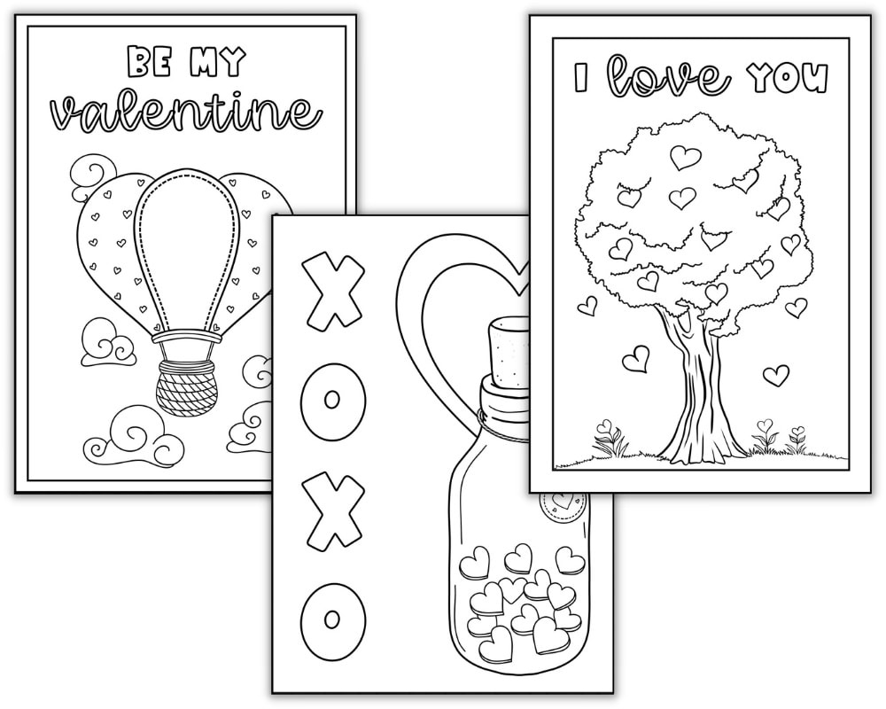 Foldable Valentine&amp;#039;S Day Coloring Cards (Totally Free!) - The pertaining to Valentines Card Coloring Printable