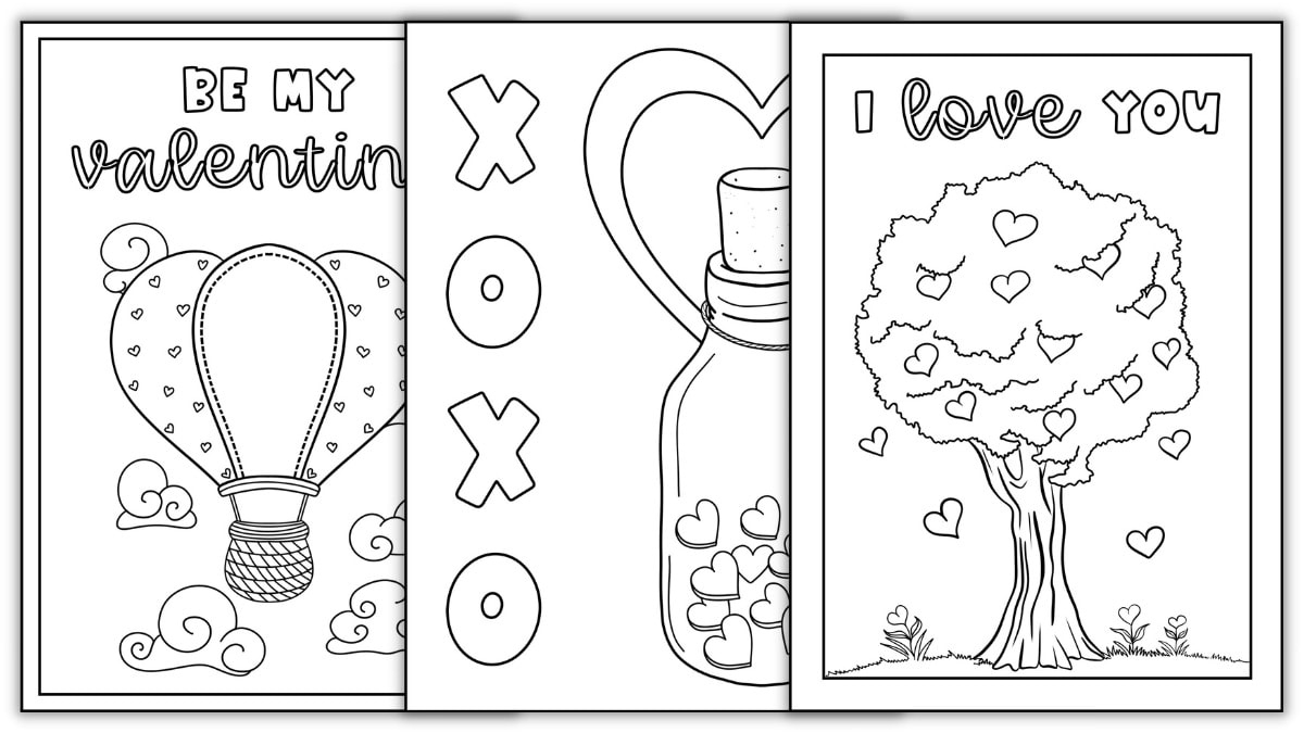 Foldable Valentine&amp;#039;S Day Coloring Cards (Totally Free!) - The with regard to Valentines Day Cards Printable Coloring