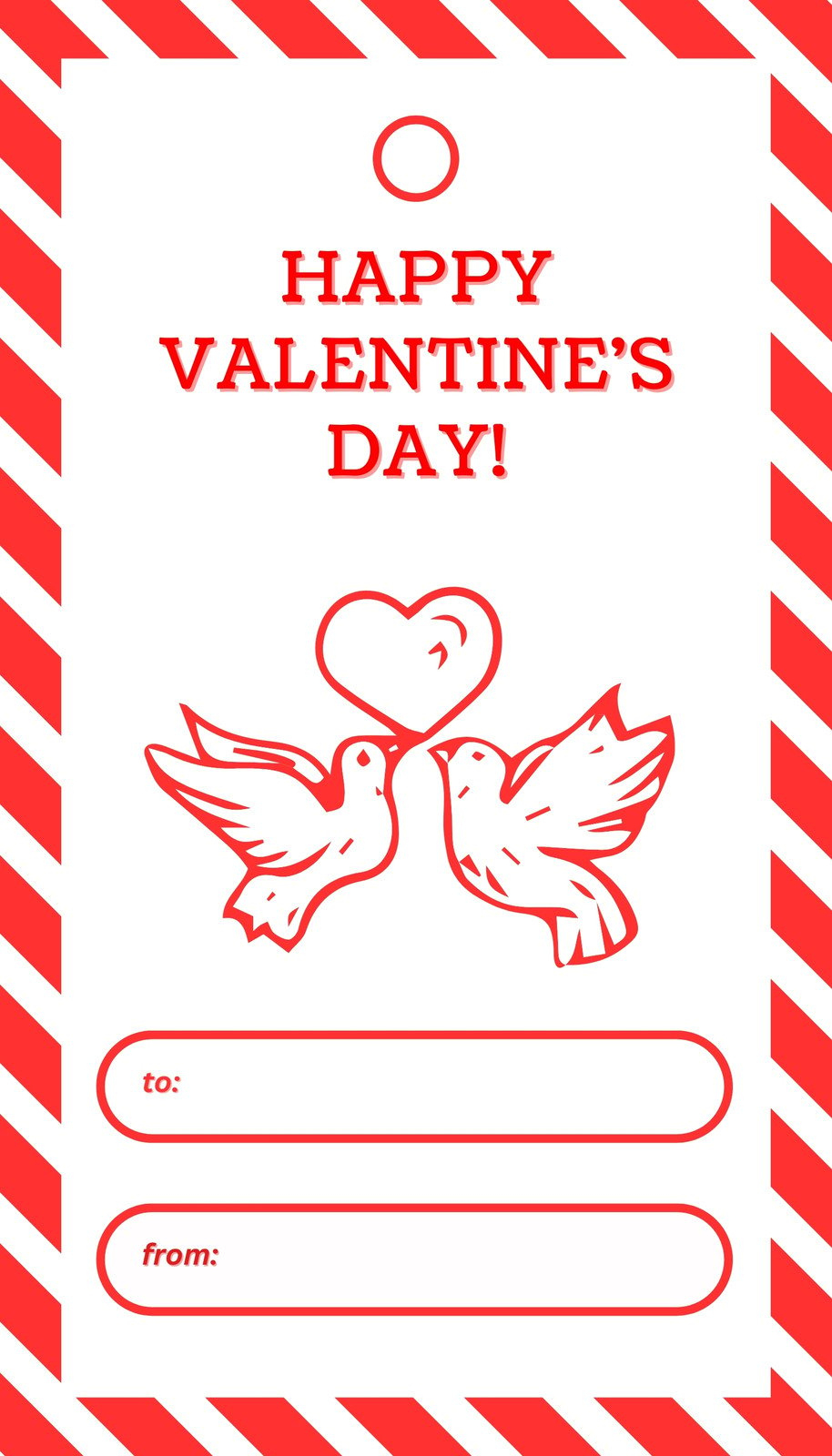 Free Custom Printable Valentines Day Tag Templates | Canva in Free Printable Valentine'S Day Gift Tags