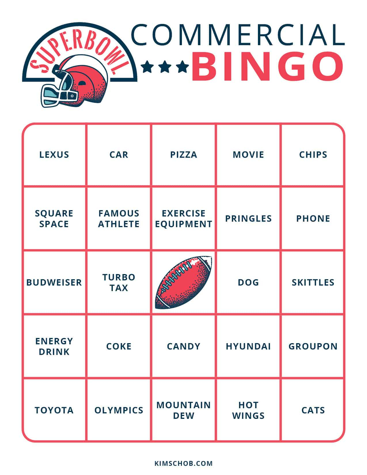 Free Football Printables - Printable Game Day Activities! - Kim Schob in Printable Super Bowl Activities