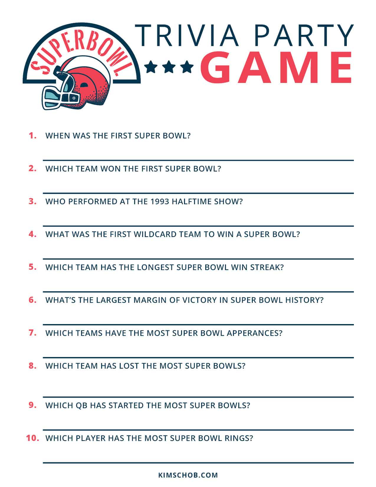 Free Football Printables - Printable Game Day Activities! - Kim Schob within Printable Super Bowl Games