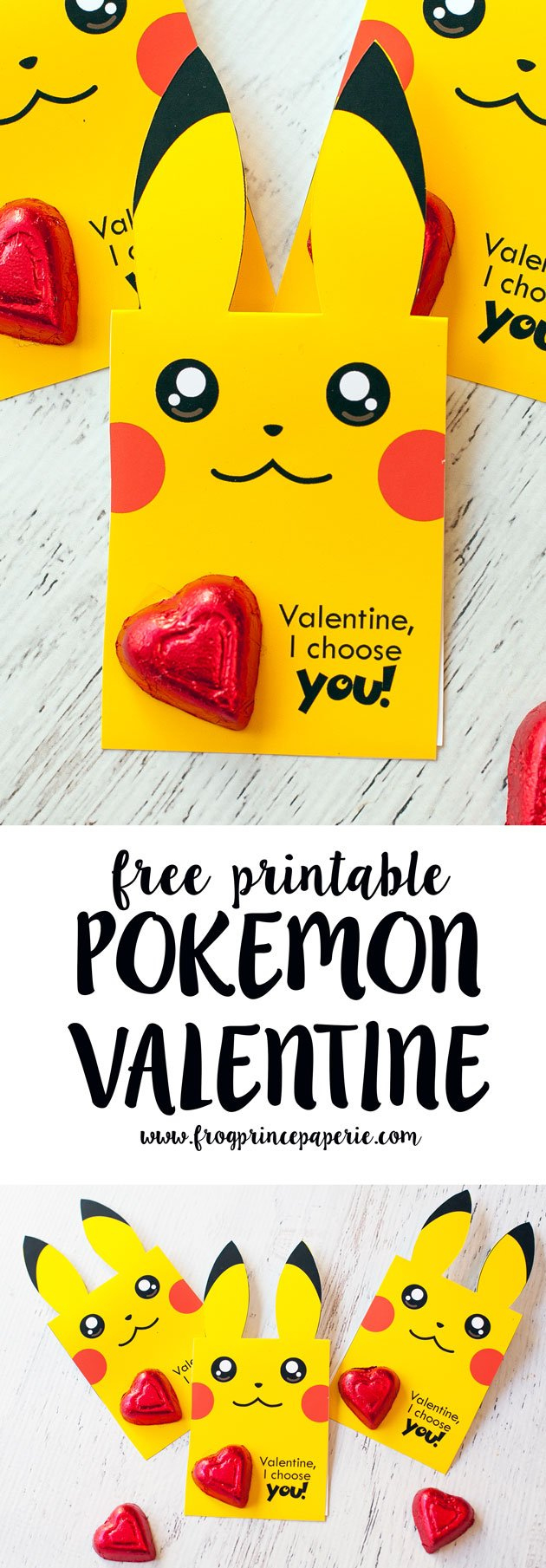 Free Pokemon Printable Valentines Cards - Frog Prince Paperie in Free Printable Pokemon Valentines