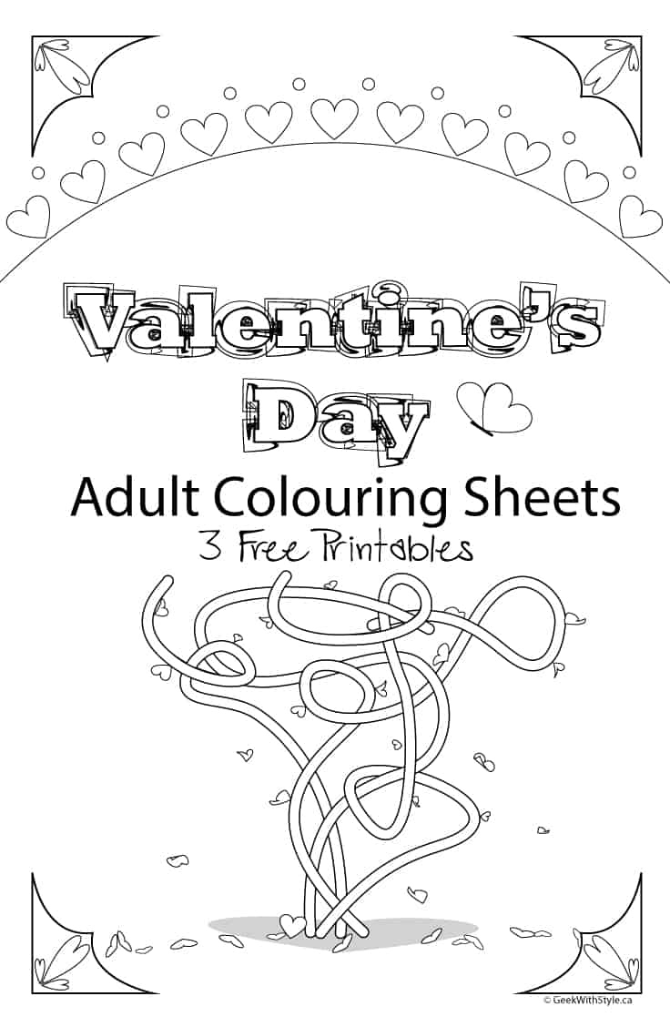Free Printable Adult Colouring Sheets For Valentine&amp;#039;S Day regarding Free Printable Valentines Coloring Pages Adults