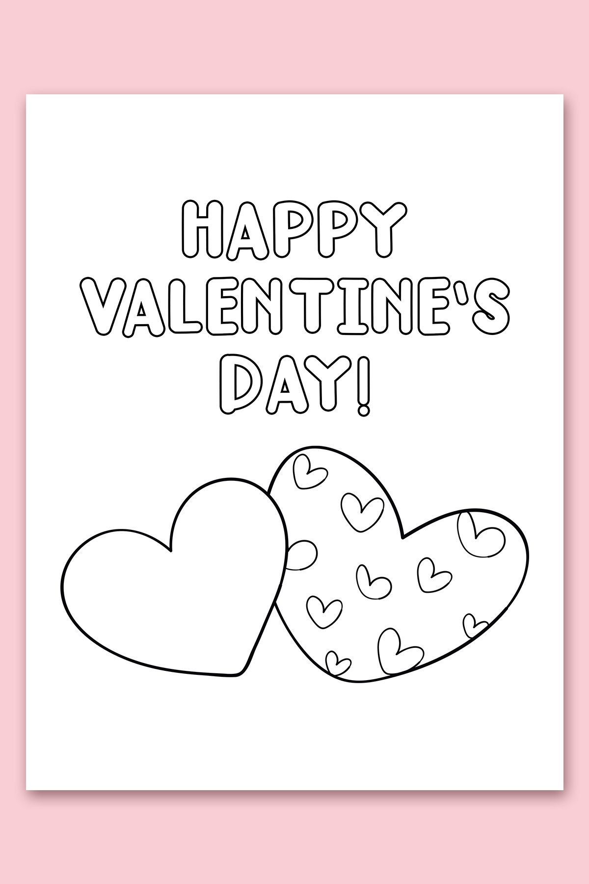 Free Printable Coloring Valentines Day Cards For Kids in Valentines Card Printable Coloring