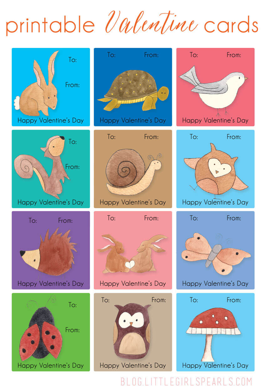 Free Printable Kids Valentine Cards – Little Girl&amp;#039;S Pearls pertaining to Cute Valentine Cards Printable