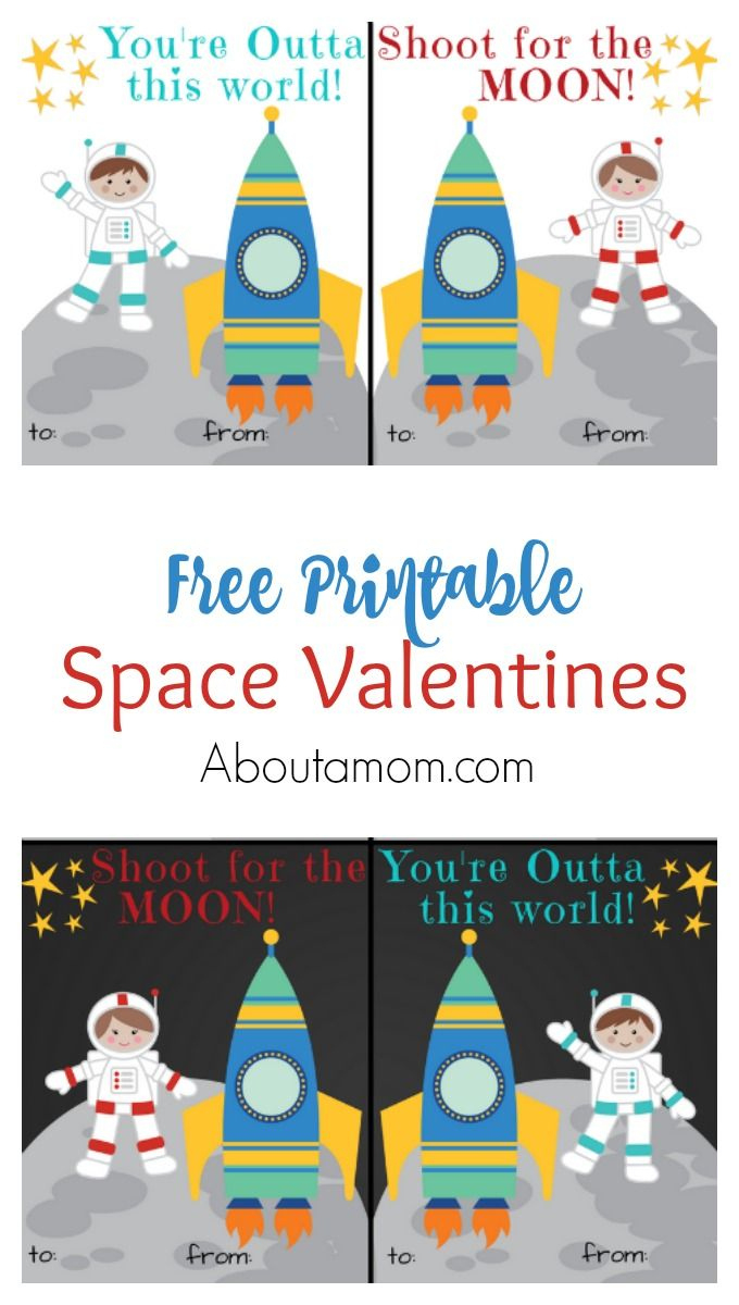 Free Printable Space Theme Valentine'S Day Cards throughout Free Printable Space Valentines