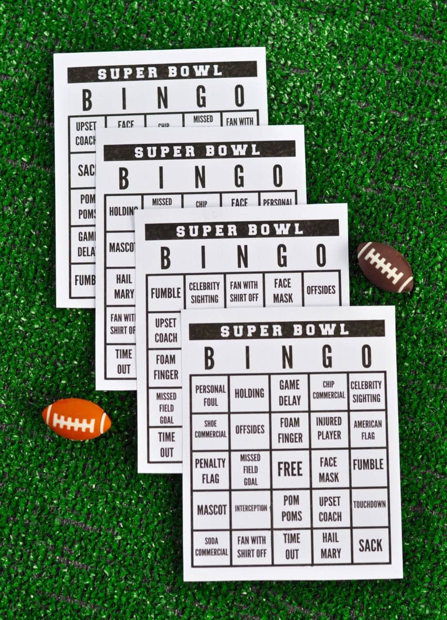 Free Printable Super Bowl Bingo - Make Life Lovely intended for Super Bowl Bingo Cards Printable