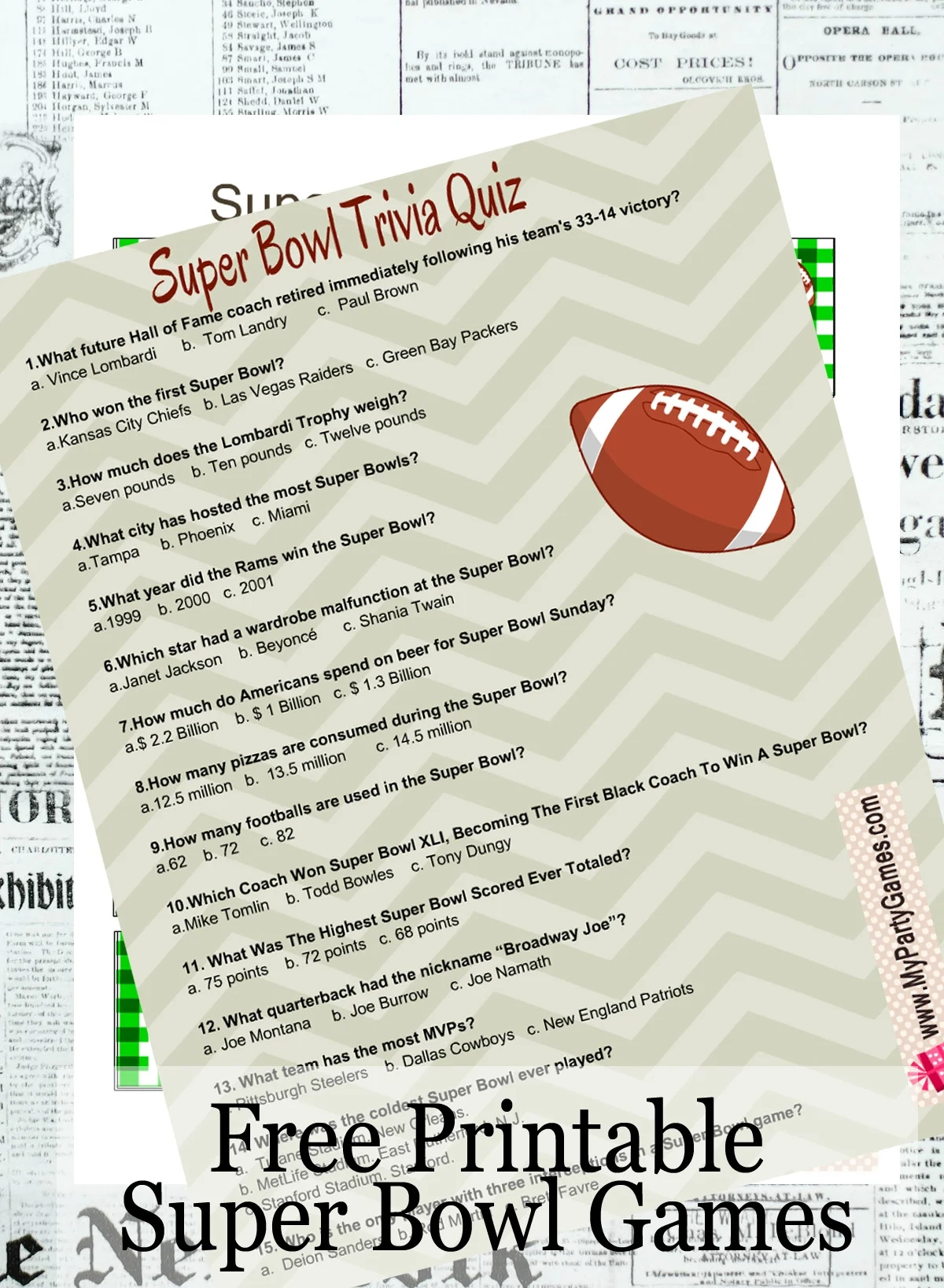 Free Printable Super Bowl Football Games throughout Printable Super Bowl Games To Play