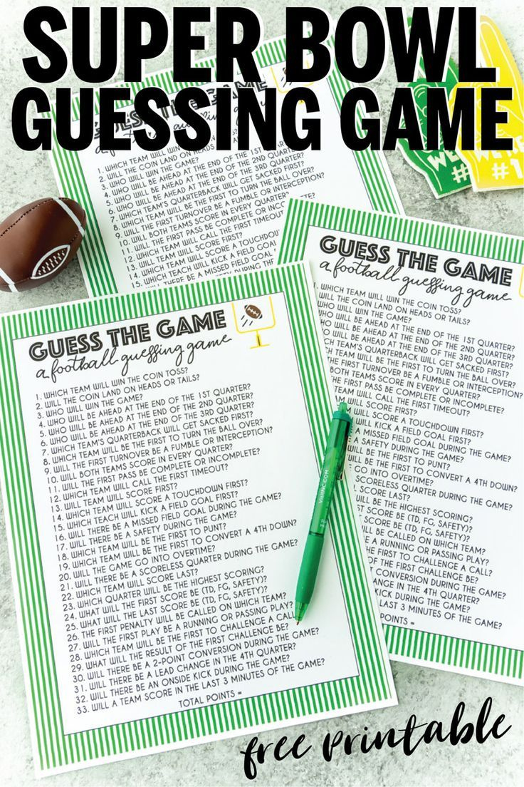 Free Printable Super Bowl Game within Printable Super Bowl Games To Play
