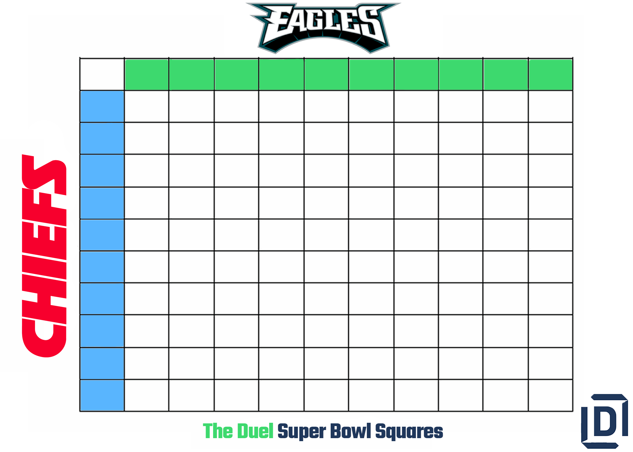 Free Printable Super Bowl Squares Game 2023 For Chiefs Vs Eagles for Printable Super Bowl Betting Squares