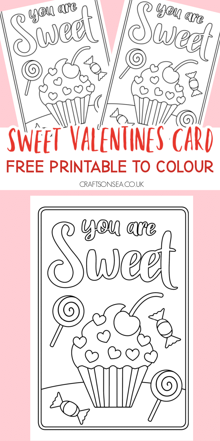 Free Printable Sweet Valentines Cards To Color - Crafts On Sea for Valentines Printables For Kids