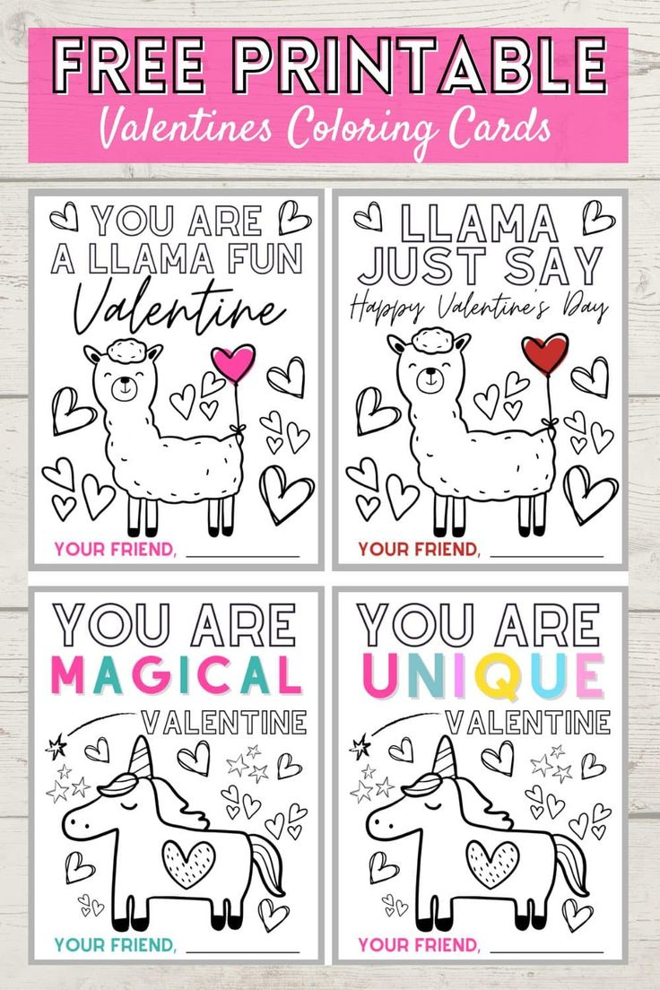 Free Printable Valentine Coloring Cards with regard to Free Printable Valentine Pages