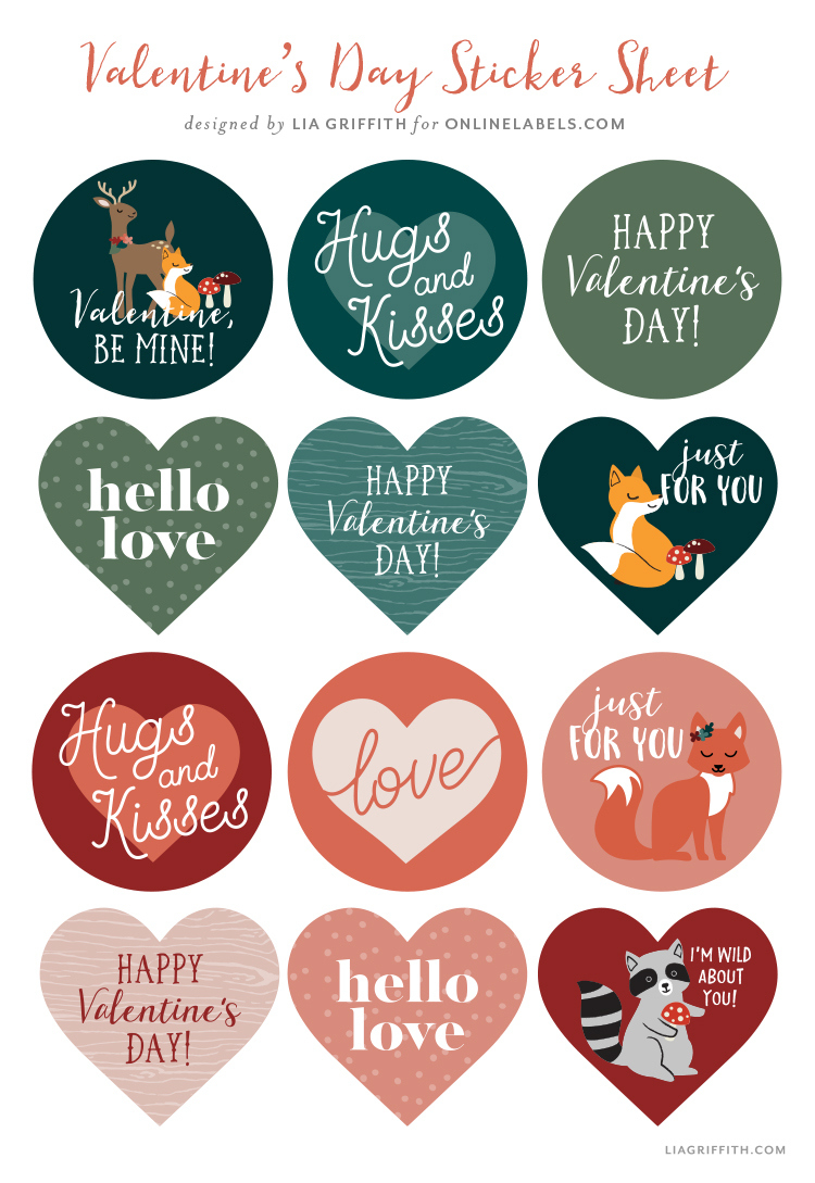 Free Printable Valentine Labels - Lia Griffith with regard to Free Printable Valentine Day Stickers Printable