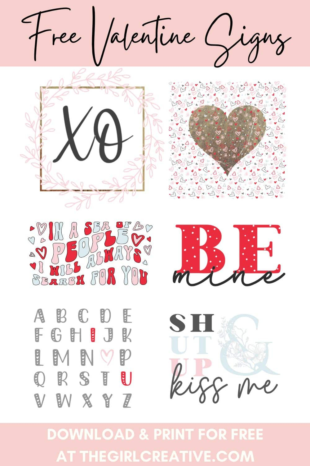Free Printable Valentine Signs To Decorate Your Home With - The regarding Free Printable Valentine Signs