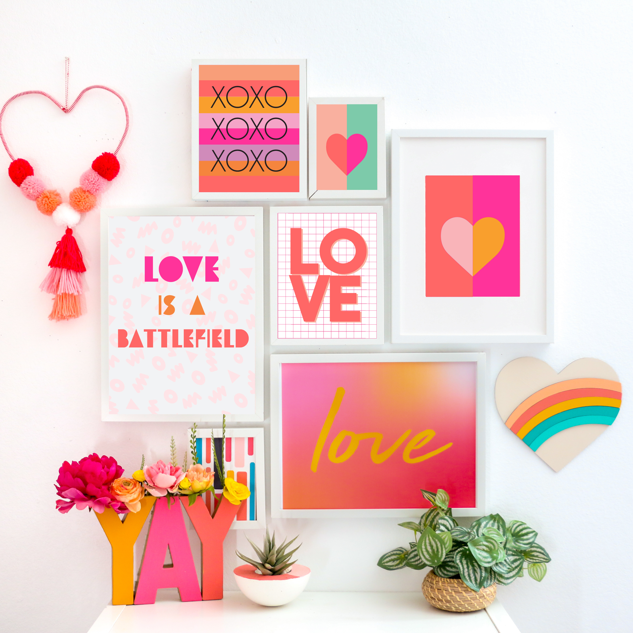 Free Printable Valentine'S Day Art Prints - A Kailo Chic Life regarding Printable Valentine Art