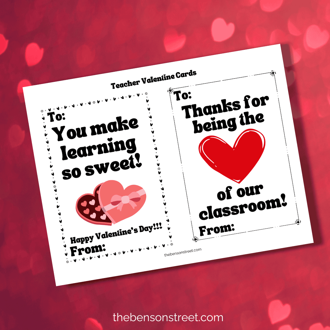 Free Printable Valentines Day Cards For Teacher From Student inside Free Printable Teacher Valentine Card