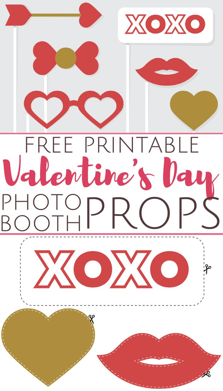 Free Printable Valentine&amp;#039;S Day Photo Booth Props with Free Printable Printable Photo Booth Props Valentines Day