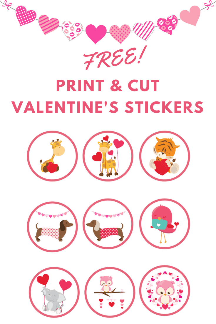 Free Printable Valentine'S Day Stickers - Crafting A Family Dinner with regard to Valentine Stickers Printable