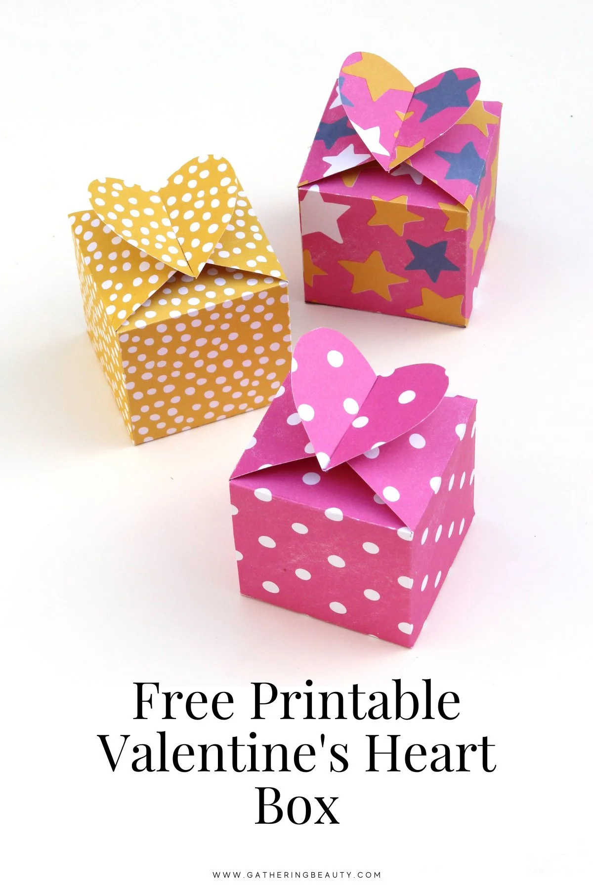 Free Printable Valentine&amp;#039;S Heart Box — Gathering Beauty for Free Printable Valentine Box Templates