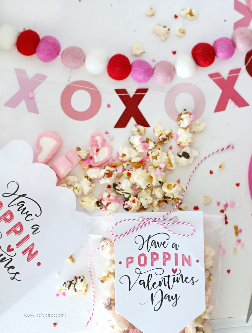 Free Printable Valentines Popcorn Tag for Free Printable Popcorn Valentine Printable