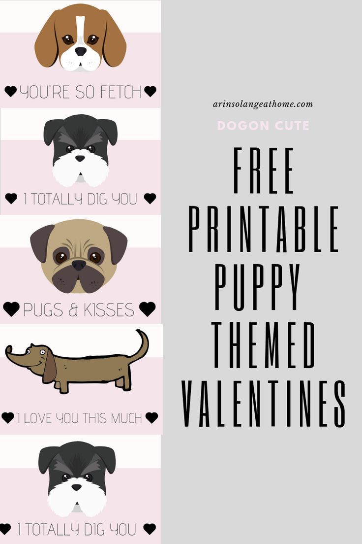 Free Puppy Themed Valentine'S - Arinsolangeathome with regard to Free Printable Dog Valentines