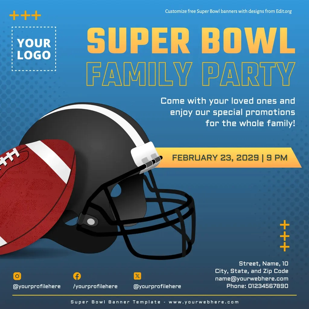 Free Super Bowl Invitation Templates intended for Printable Super Bowl Invitations