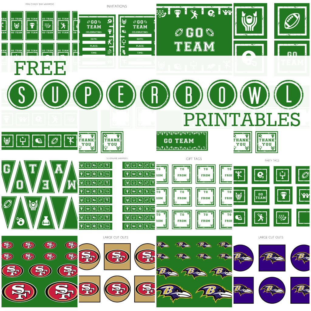 Free Super Bowl Party Party Printables | Catch My Party inside Free Printable Super Bowl