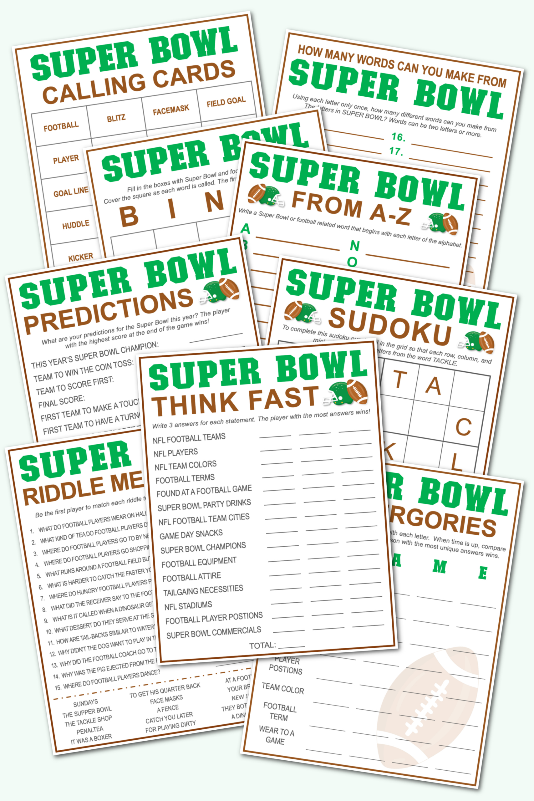 Free Super Bowl Printable Games - Kara Creates regarding Super Bowl Printable Activities
