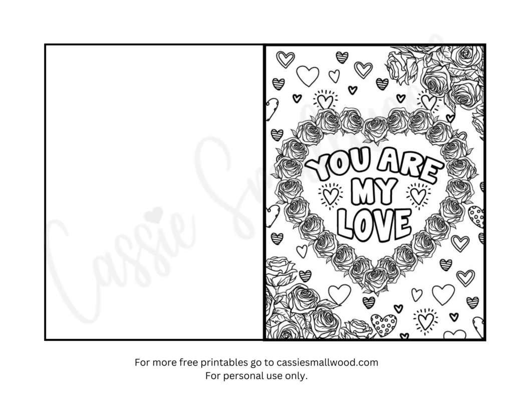 Free Valentine Cards To Print And Color Free Printable Valentines inside Foldable Coloring Printable Valentine Cards