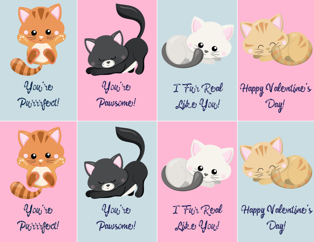Free Valentine'S Day Printables! | Budget Earth for Free Printable Cat Valentine Cards