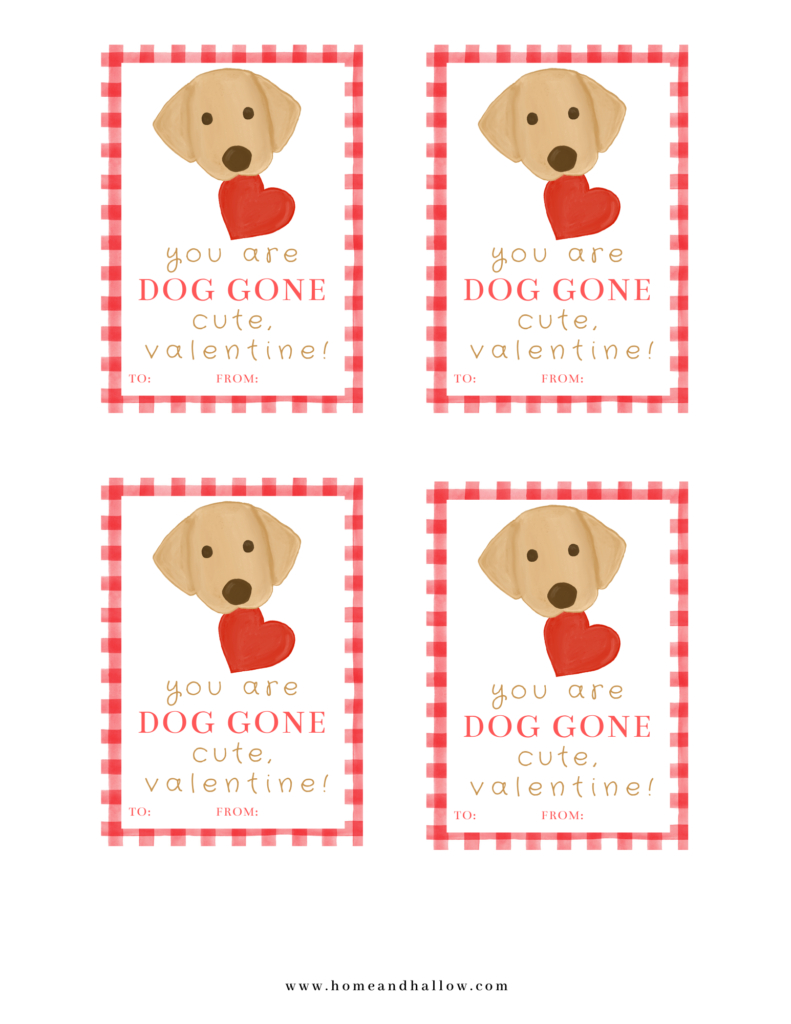Free Valentine'S Printable: “You Are Dog-Gone Cute, Valentine regarding Free Printable Dog Valentines