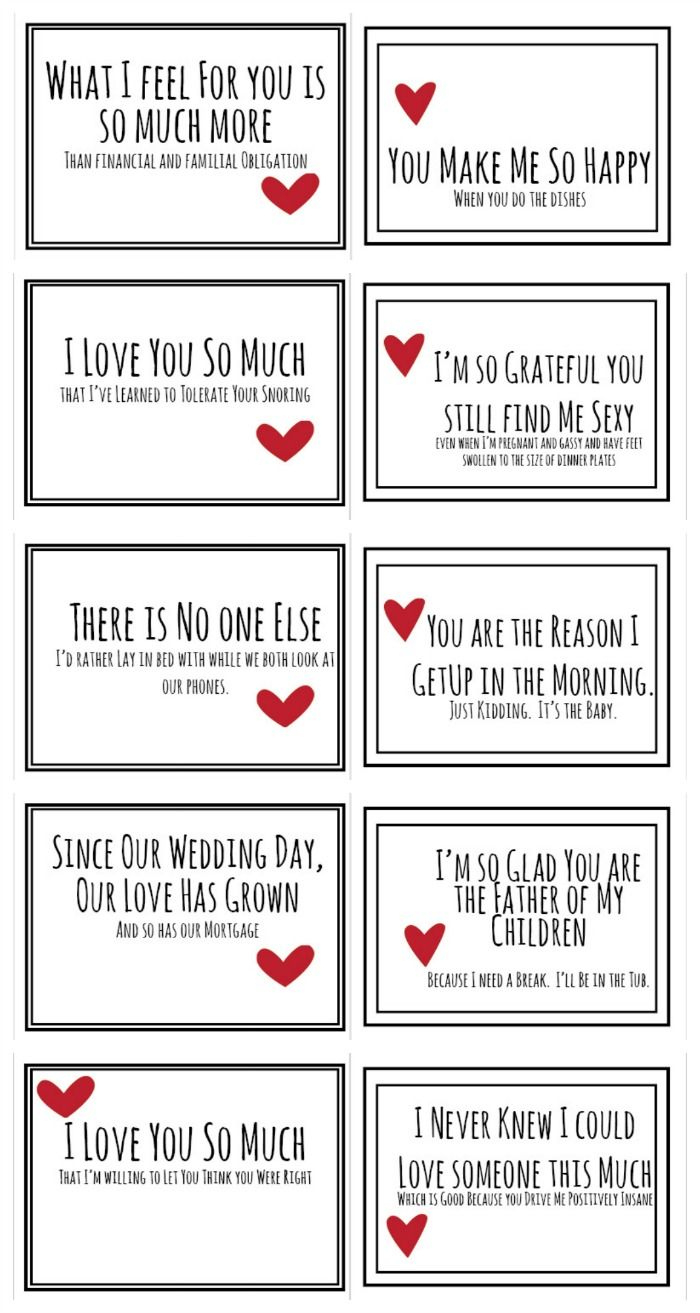Homemade Valentine Gift For Husband Lovely Husband Free Printable for Free Printable Valentine&amp;#039;S Cards For Husband