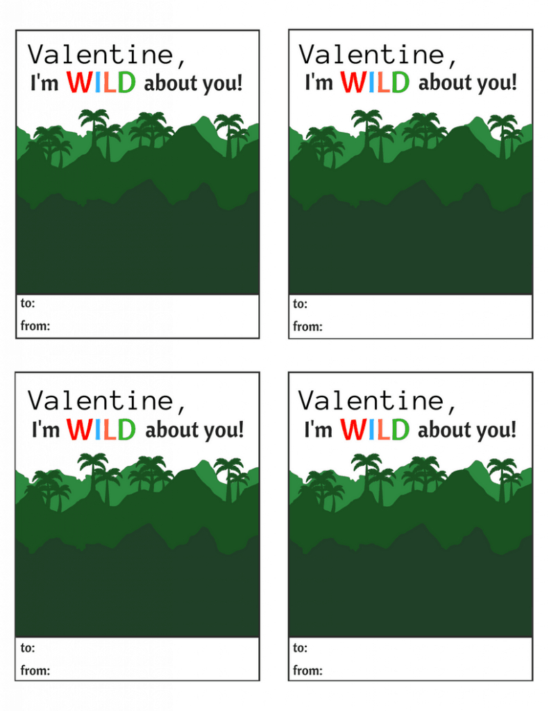 I&amp;#039;M Wild About You Valentine Printable - Free Valentine Printables intended for Wild About You Valentine Free Printable
