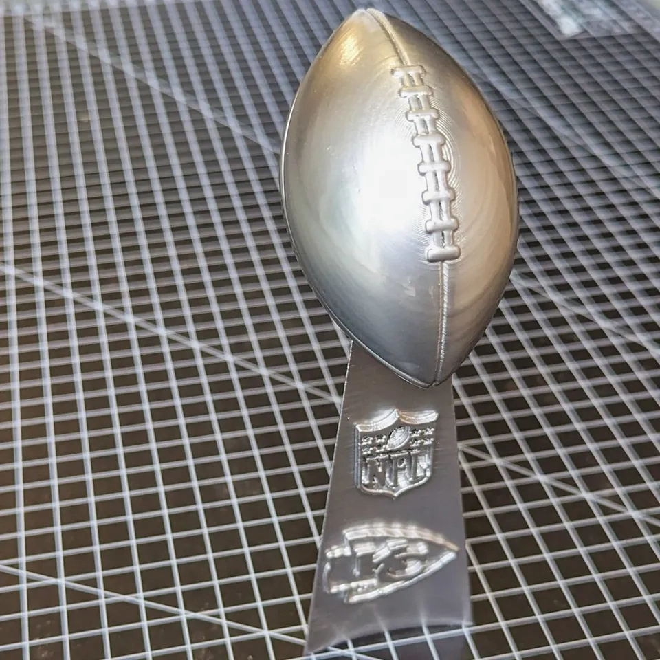 Lombardi Trophy Kansas City Chiefs Superbowl Lvii 2023 Von Cabott for Printable Super Bowl Trophy