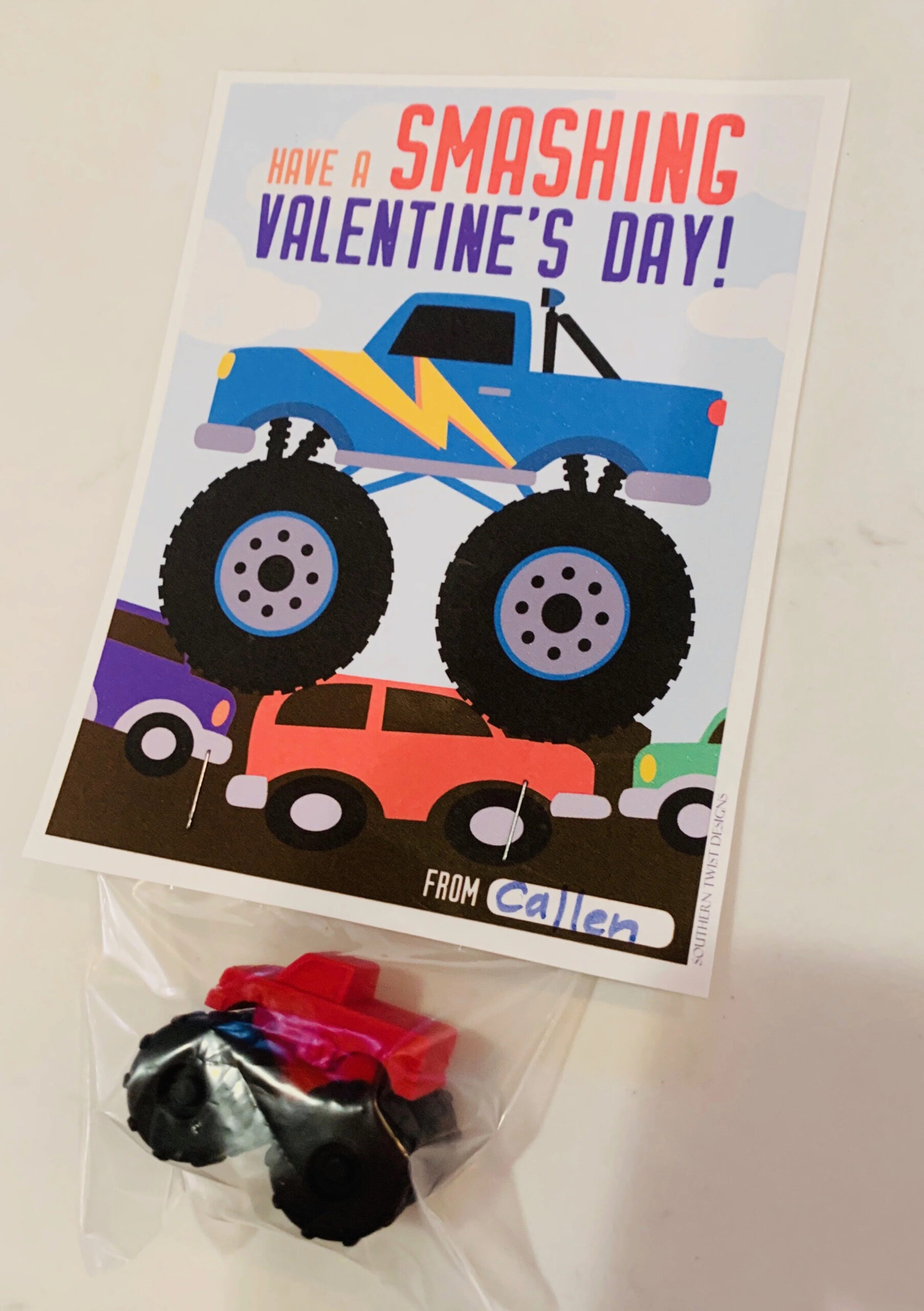 More Valentine Cards Friendship Bracelet &amp;amp; Monster Truck with Free Printable Monster Truck Valentines