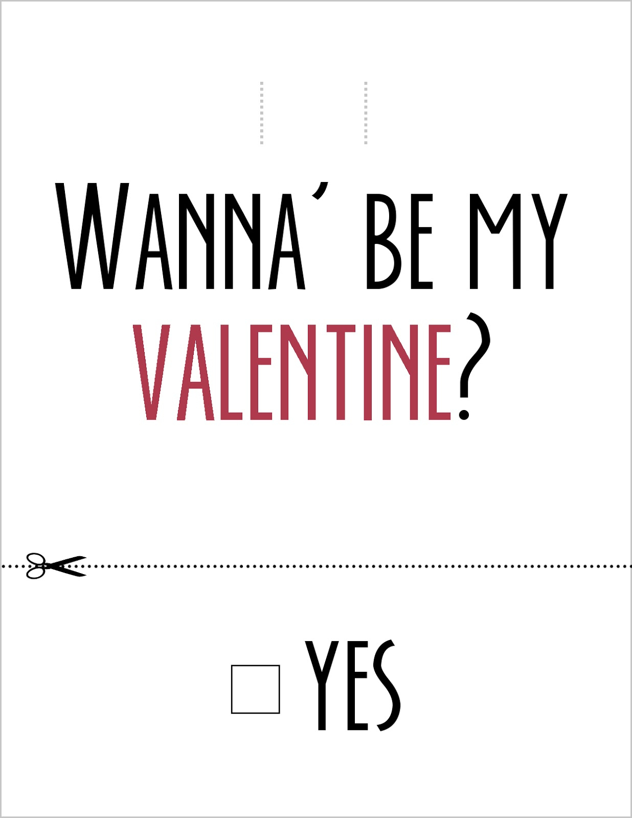 My 3 Monsters: Free Printable Valentines Week: Check Yes Valentines with Will You Be My Valentine Yes Or No Printable