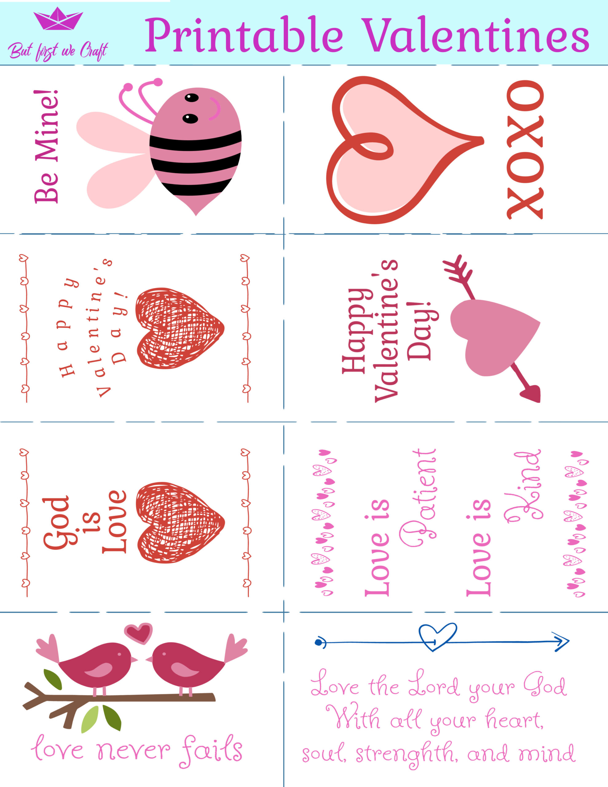 New Free Printable Valentine'S Day Cards For Kids – But First We Craft throughout Printable Valentine Free
