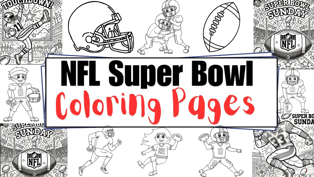 Nfl Super Bowl Coloring Pages For Kids - Happy Toddler Playtime inside Super Bowl 2026 Coloring Pages Printable
