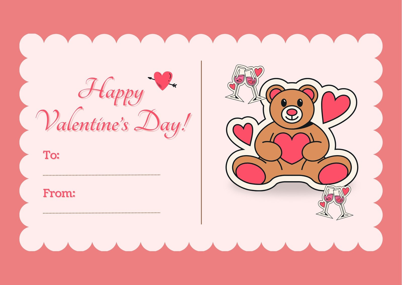 Page 2 - Free Custom Printable Valentine&amp;#039;S Day Card Templates | Canva throughout Valentines Card Design Printable