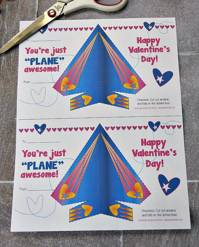 Paper Airplane Valentine Cards For Kids throughout Free Printable Paper Airplane Valentine