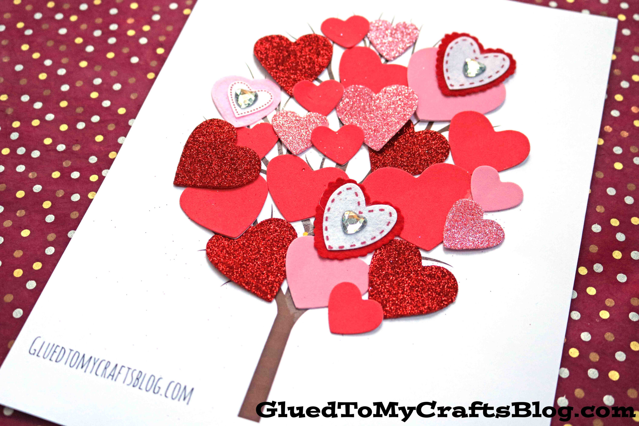Paper Heart Love Tree Craft For Valentine&amp;#039;S Day regarding Printable Valentine Craft Templates