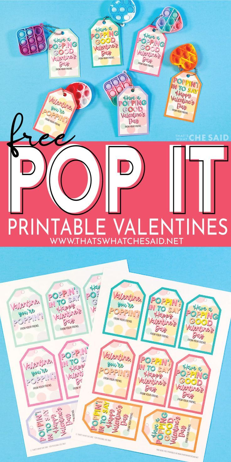 Pop It F R E E Printable Valentine in Free Printable Have A Poppin Valentine&amp;#039;S Day