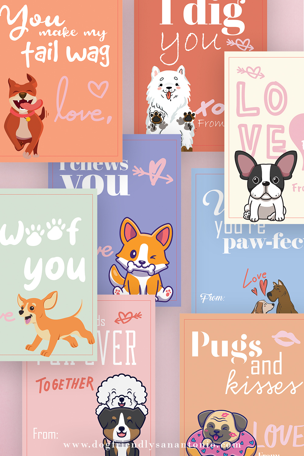 Printable Dog Valentine'S Day Cards - The Dog Guide San Antonio for Free Printable Dog Valentines